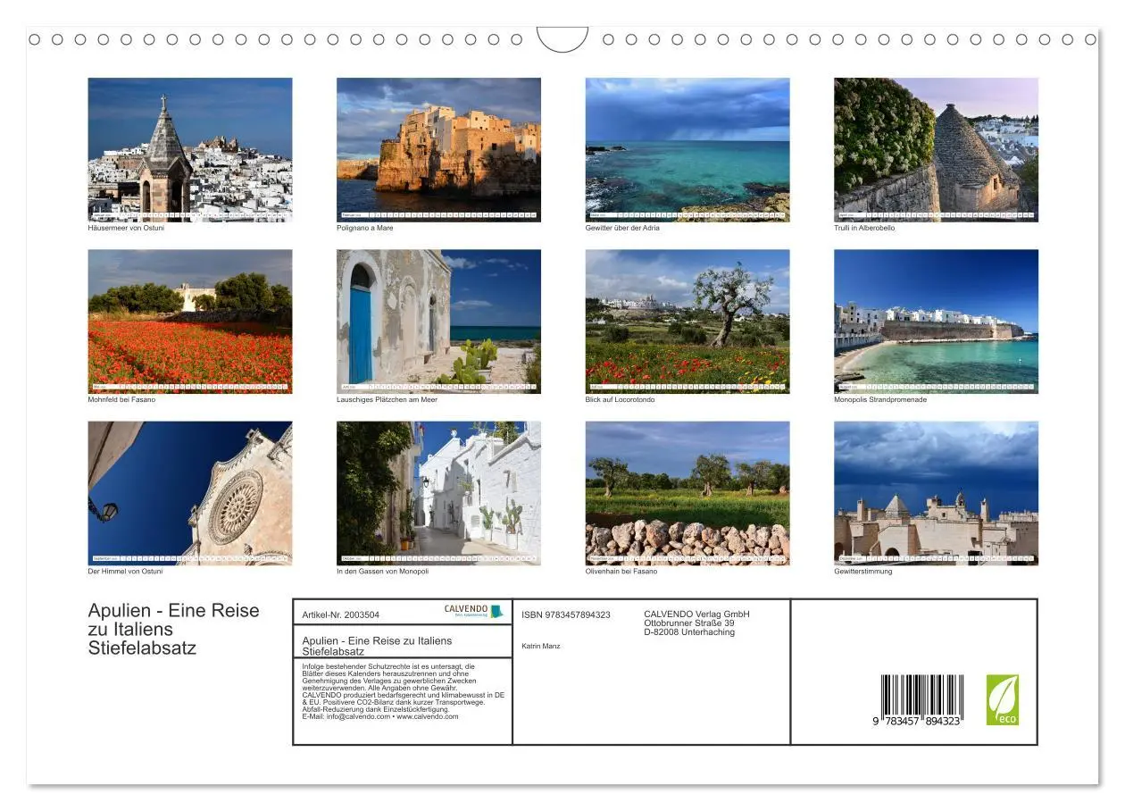 Bild: 9783457894323 | Apulien - Eine Reise zu Italiens Stiefelabsatz (Wandkalender 2026...