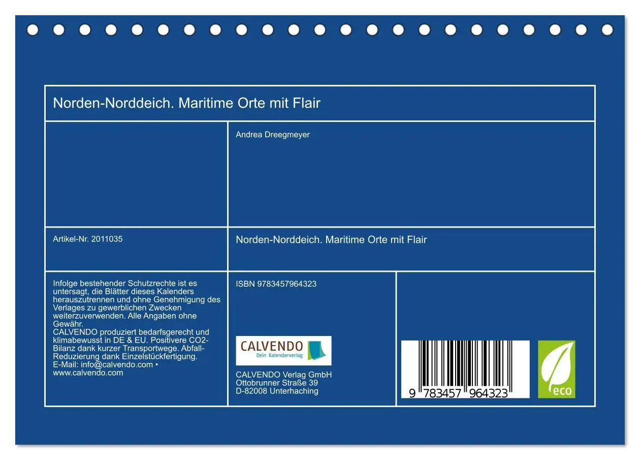 Bild: 9783457964323 | Norden-Norddeich. Maritime Orte mit Flair (Tischkalender 2026 DIN...
