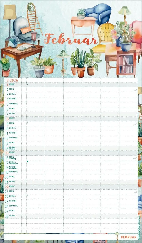 Bild: 9783731884323 | Familienplaner Aquarell 2026 | Verlag Korsch | Kalender | 14 S. | 2027
