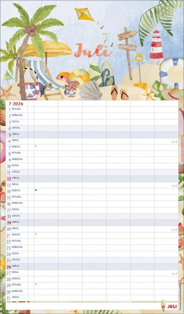 Bild: 9783731884323 | Familienplaner Aquarell 2026 | Verlag Korsch | Kalender | 14 S. | 2027