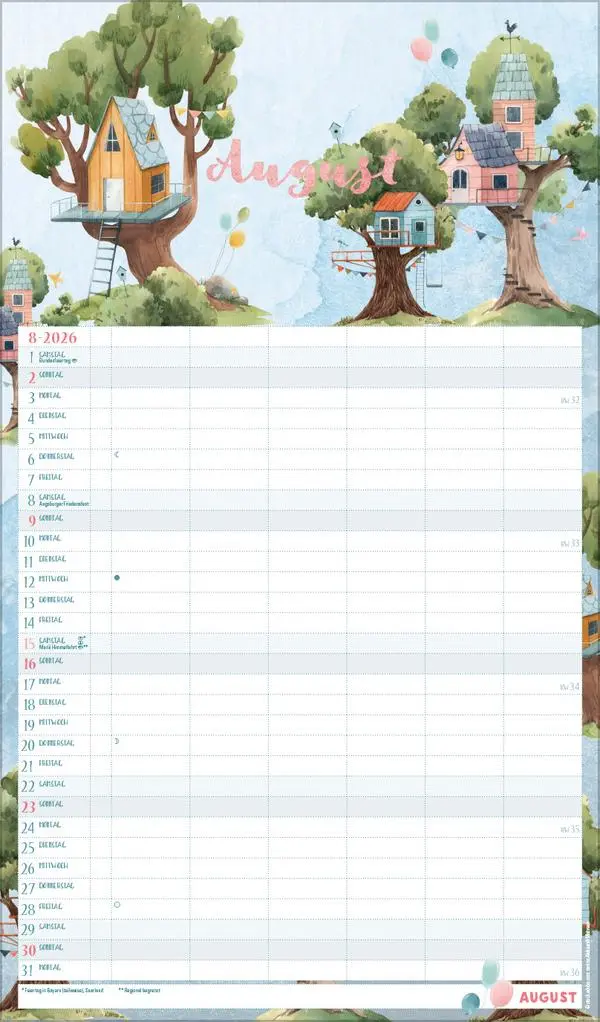 Bild: 9783731884323 | Familienplaner Aquarell 2026 | Verlag Korsch | Kalender | 14 S. | 2027