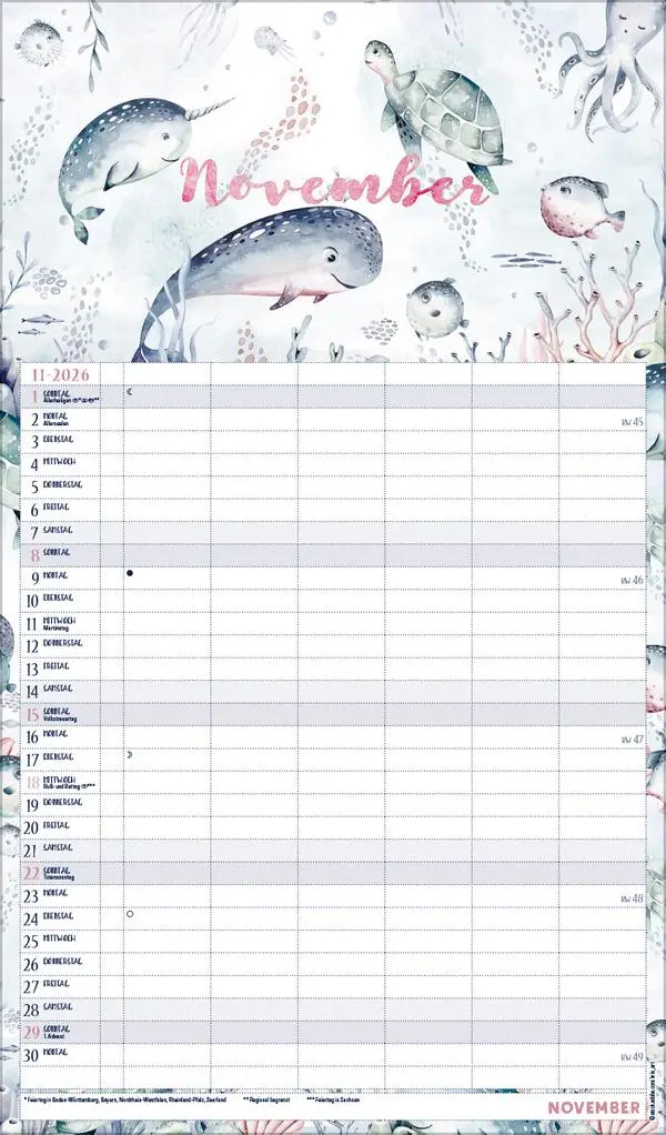 Bild: 9783731884323 | Familienplaner Aquarell 2026 | Verlag Korsch | Kalender | 14 S. | 2027