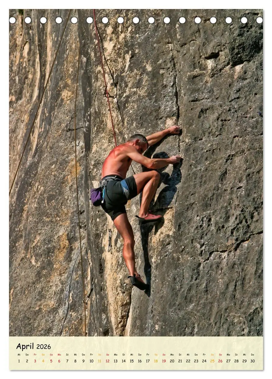 Bild: 9783516354423 | Klettern - Adrenalin pur (Tischkalender 2026 DIN A5 hoch), CALVENDO...
