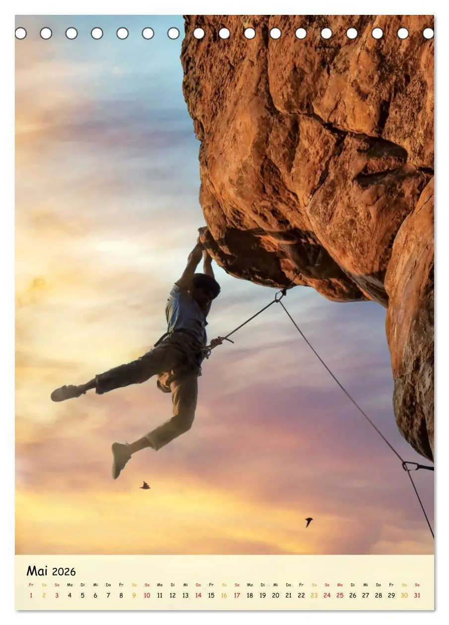 Bild: 9783516354423 | Klettern - Adrenalin pur (Tischkalender 2026 DIN A5 hoch), CALVENDO...