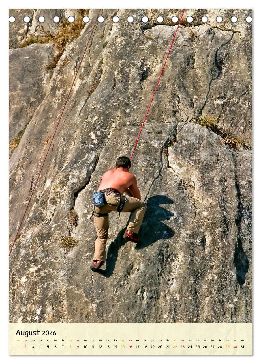 Bild: 9783516354423 | Klettern - Adrenalin pur (Tischkalender 2026 DIN A5 hoch), CALVENDO...