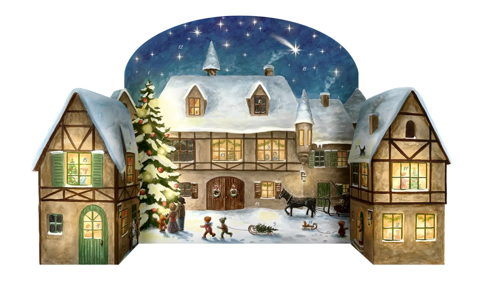 Cover: 9783731874423 | Adventskalender "Weihnachtsabend im Dorf" | Verlag Korsch | Kalender Cover: 9783731874423 | Adventskalender "Weihnachtsabend im Dorf" | Verlag Korsch | Kalender