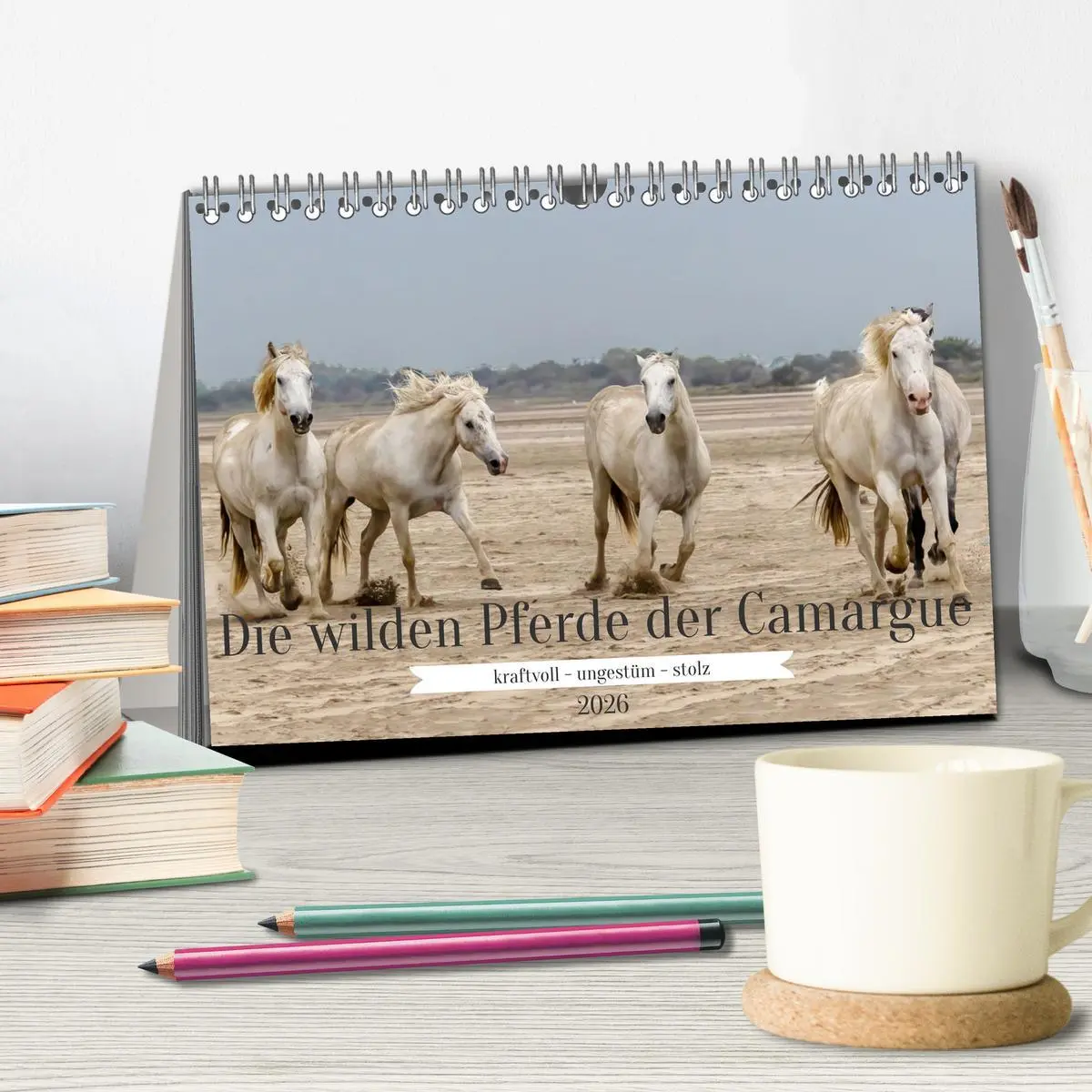 Bild: 9783457494523 | Die wilden Pferde der Camargue (Tischkalender 2026 DIN A5 quer),...