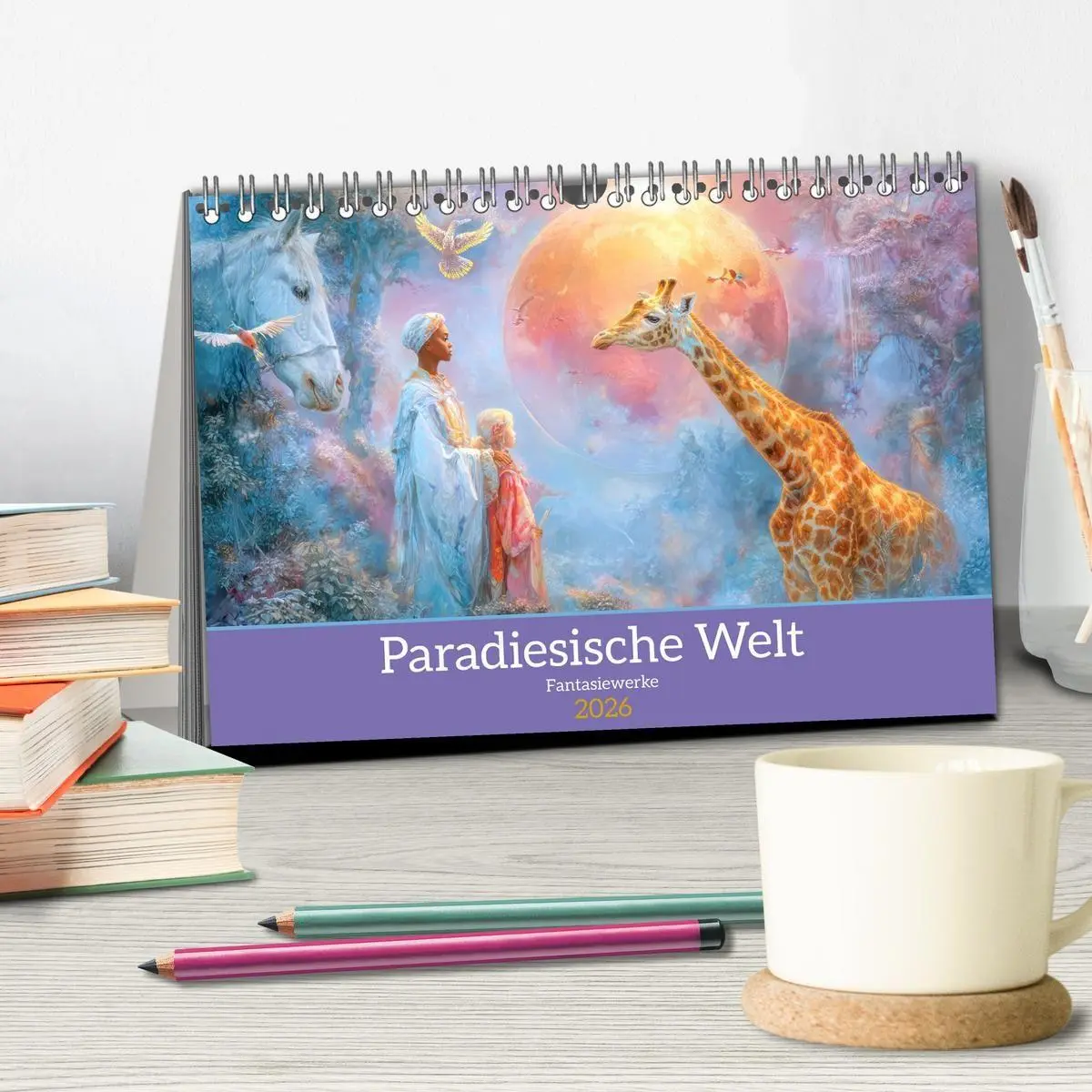 Bild: 9783516654523 | Paradiesische Welt - Fantasiewerke (Tischkalender 2026 DIN A5...