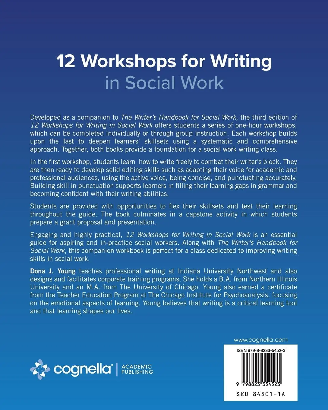 Rückseite: 9798823354523 | 12 Workshops for Writing in Social Work | Dona J. Young | Taschenbuch