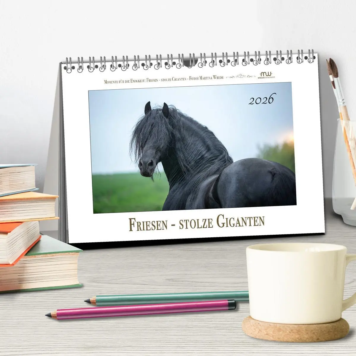 Bild: 9783457794623 | Friesen - stolze Giganten (Tischkalender 2026 DIN A5 quer),...