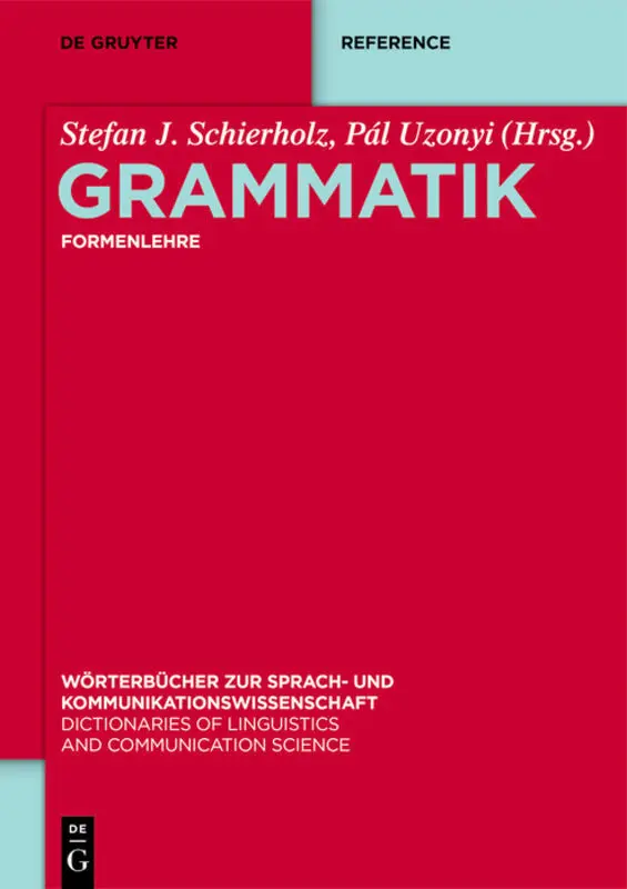 Cover: 9783110184723 | Formenlehre | Stefan J. Schierholz (u. a.) | Buch | 851 S. | Deutsch