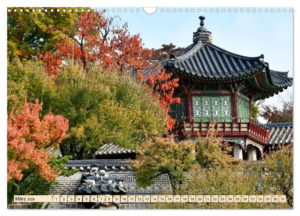 Bild: 9783457304723 | Südkoreas Herbstfärbung (Wandkalender 2026 DIN A3 quer), CALVENDO...