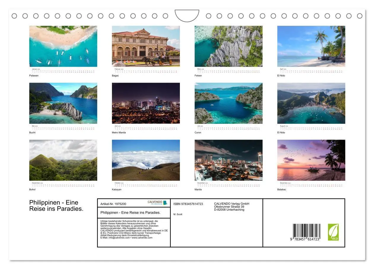 Bild: 9783457614723 | Philippinen - Eine Reise ins Paradies. (Wandkalender 2026 DIN A4...