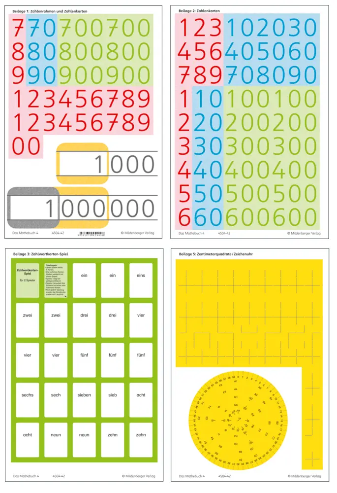 Cover: 9783619454723 | Das Mathebuch 4 - Arbeitsbeilagen (identisch mit 978-3-619-45442-6)