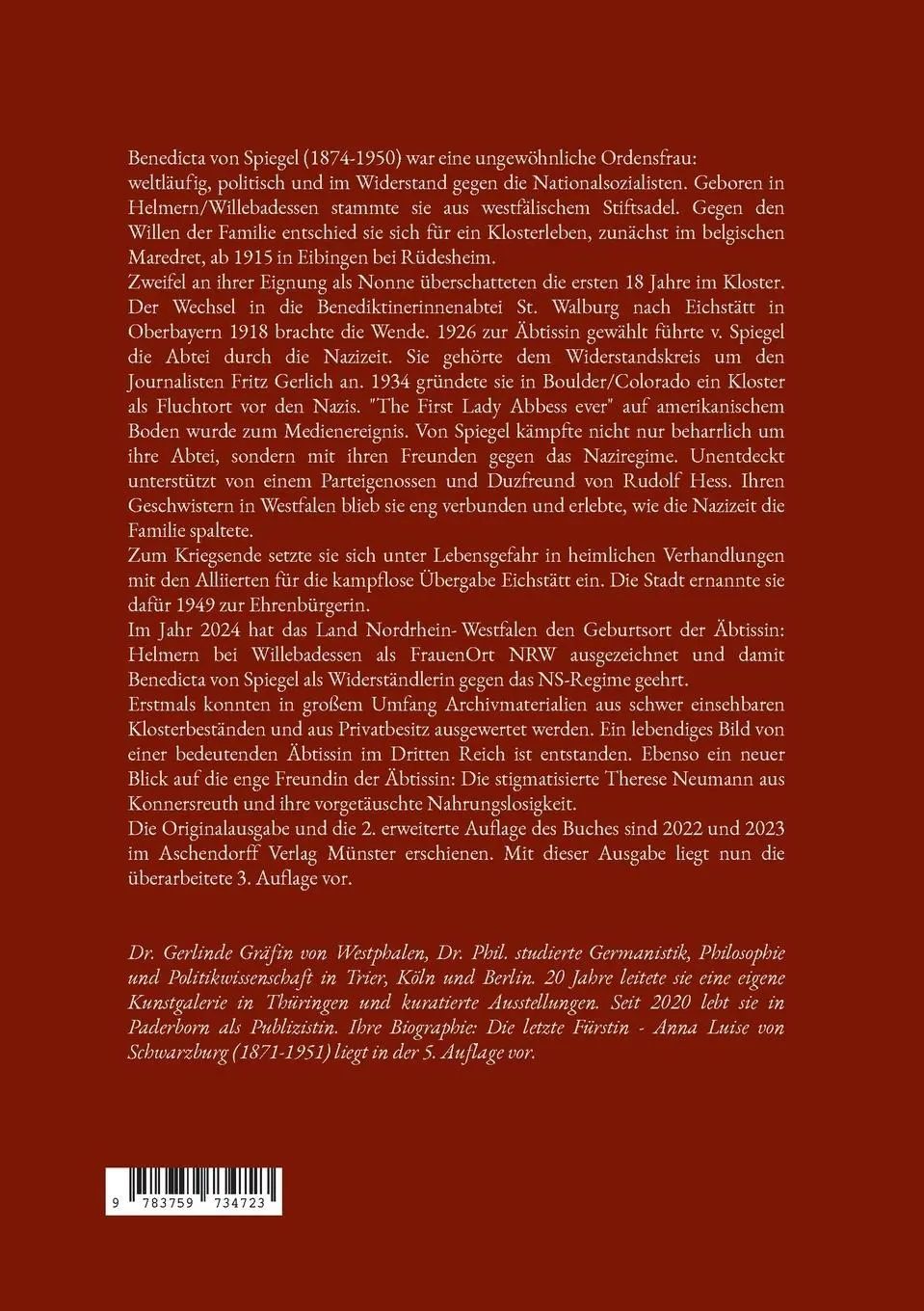 Rückseite: 9783759734723 | Lady Abbess | Gerlinde von Westphalen | Taschenbuch | Paperback | 2024