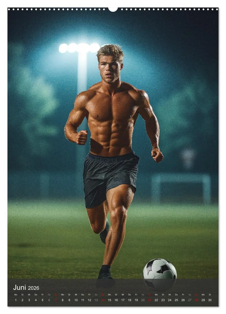 Bild: 9783516244823 | SEXY JUNGS - Nackte Haut beim Fußball (Wandkalender 2026 DIN A2...