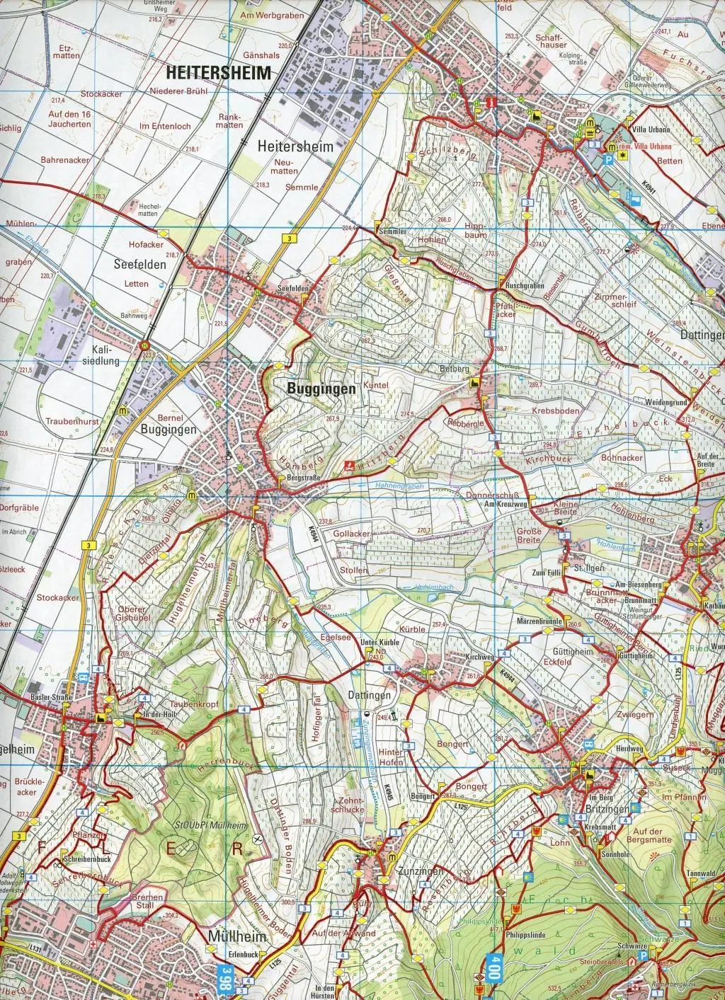 Bild: 9783863984823 | W256 Wanderkarte 1:25 000 Müllheim im Markgräflerland | Lgl | 2 S.