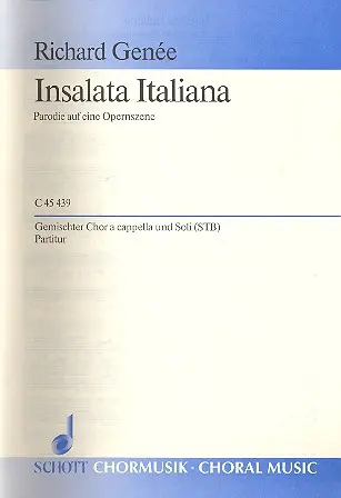 Cover: 9790001014823 | Insalata Italiana Soli/Gk. | Richard Genee | Buch | Schott Music