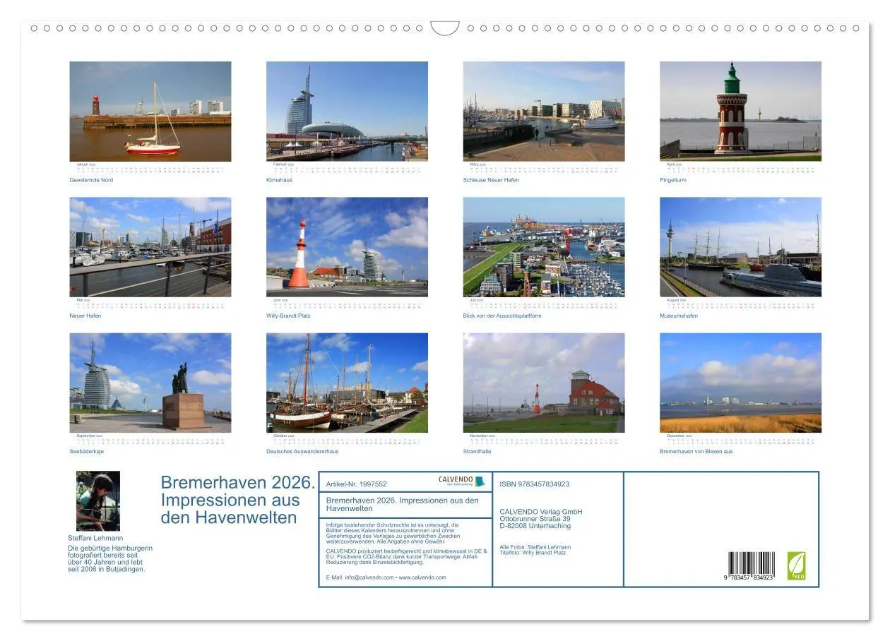 Bild: 9783457834923 | Bremerhaven 2026. Impressionen aus den Havenwelten (Wandkalender...