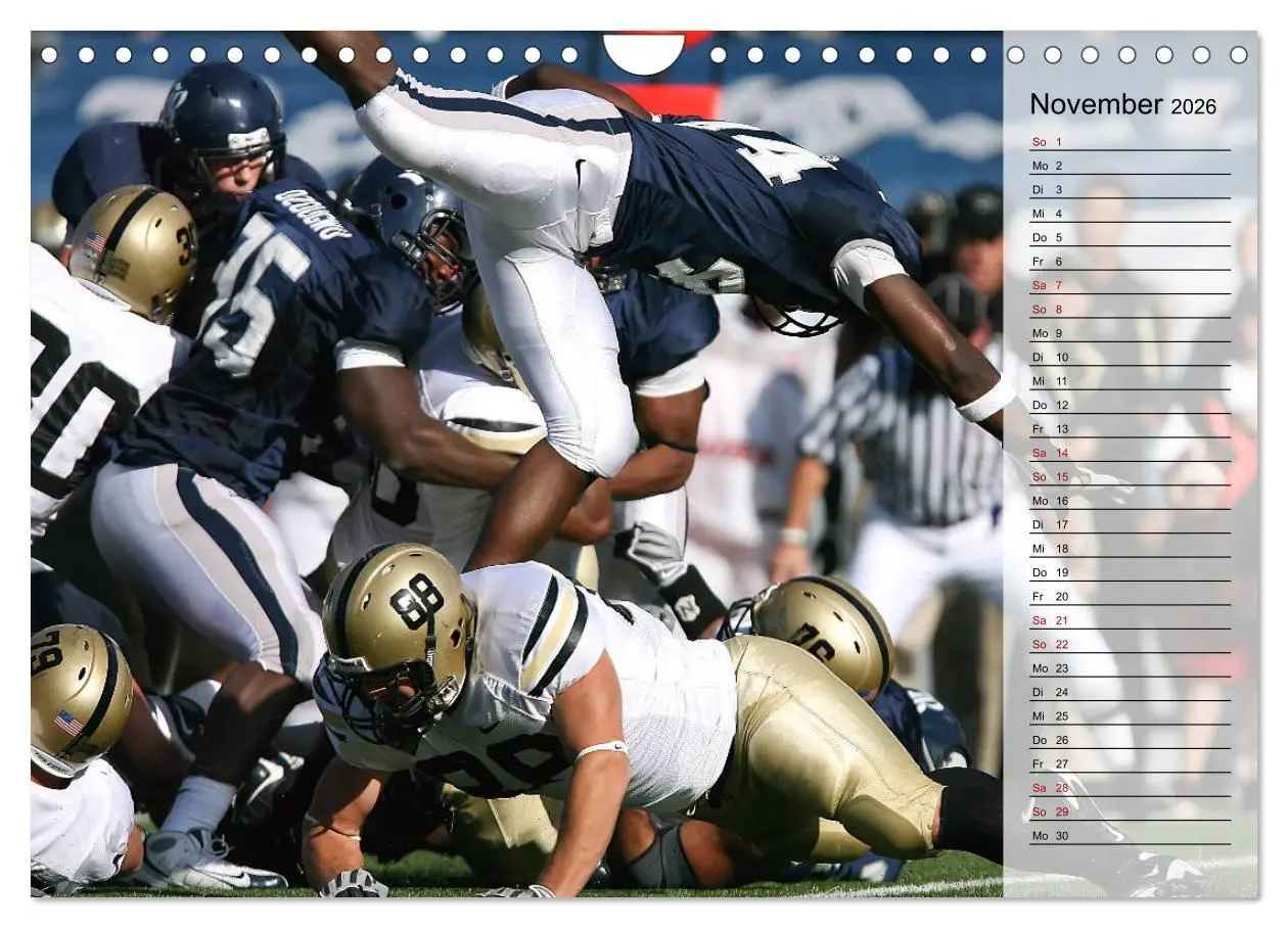 Bild: 9783457904923 | American Football - Touchdown (Wandkalender 2026 DIN A4 quer),...