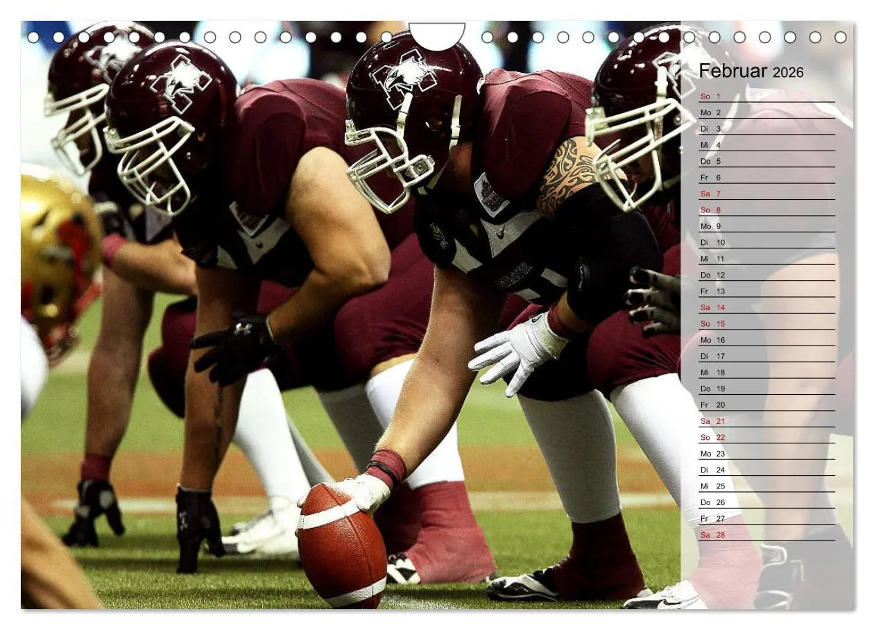 Bild: 9783457904923 | American Football - Touchdown (Wandkalender 2026 DIN A4 quer),...