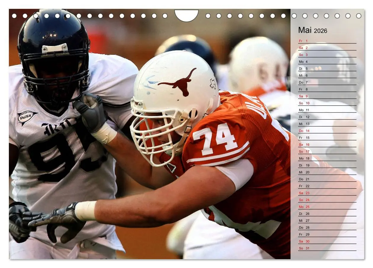 Bild: 9783457904923 | American Football - Touchdown (Wandkalender 2026 DIN A4 quer),...