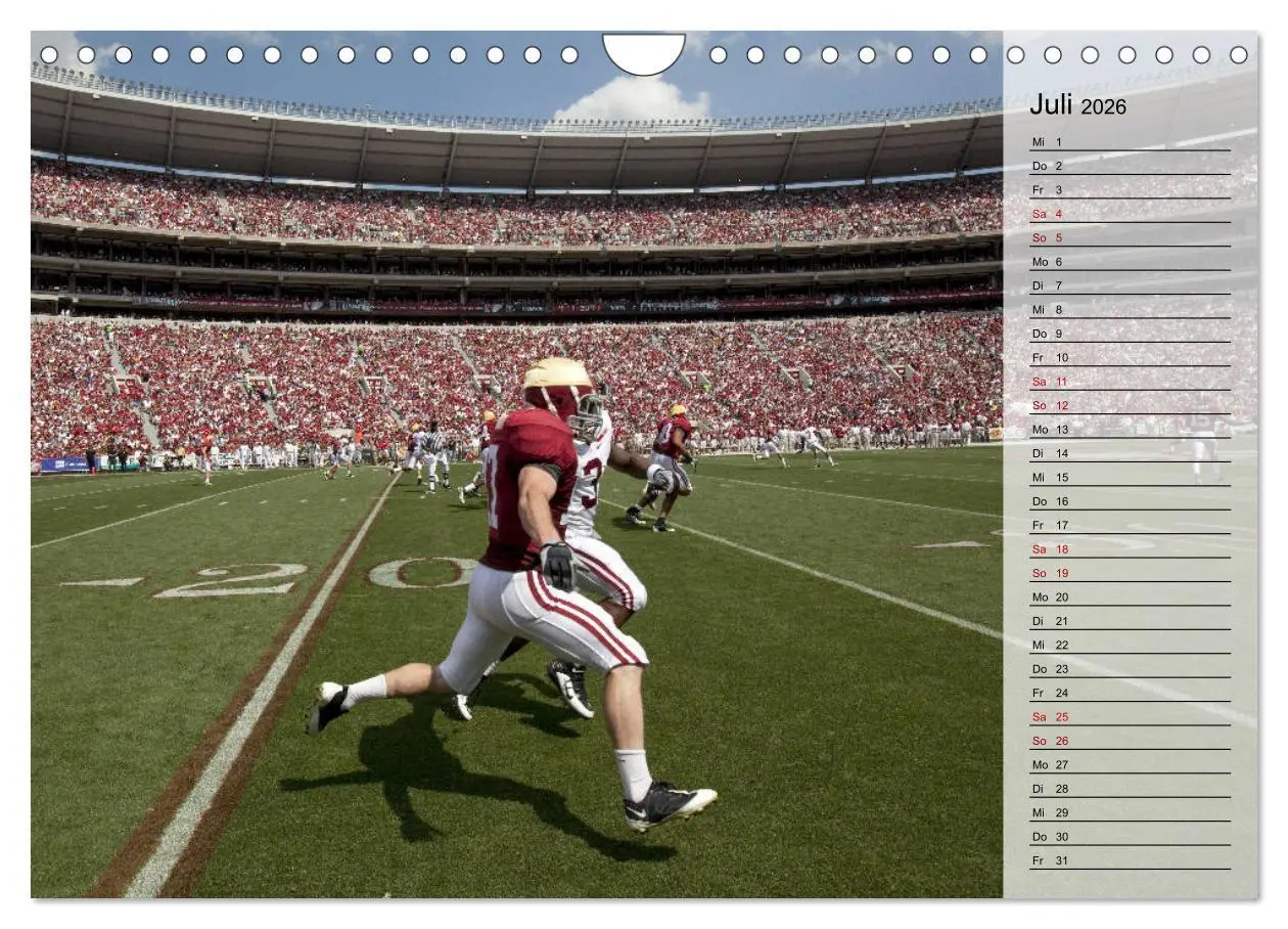 Bild: 9783457904923 | American Football - Touchdown (Wandkalender 2026 DIN A4 quer),...