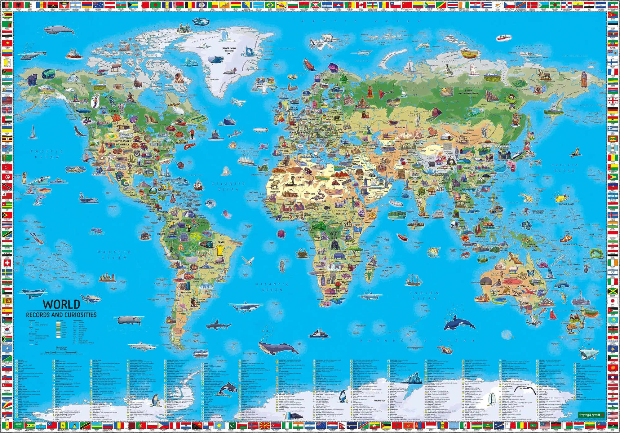 Bild: 9783707924923 | freytag &amp; berndt Straßenkarte World map for Children 1:22 Mio. | 2026