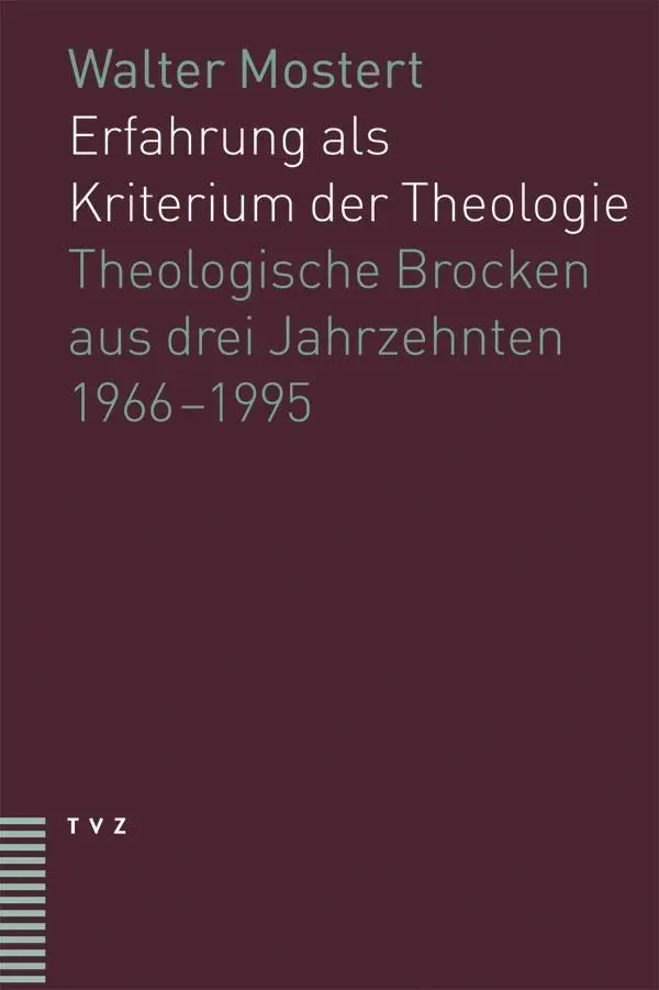 Cover: 9783290175023 | Mostert, M: Erfahrung als Kriterium der Theologie | Matthias Mostert