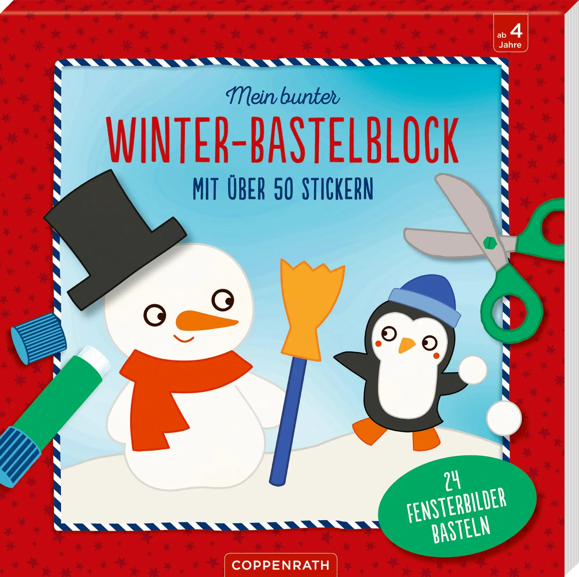 Cover: 9783649645023 | Mein bunter Winter-Bastelblock | Kristin Labuch | Kit (Bastelset)