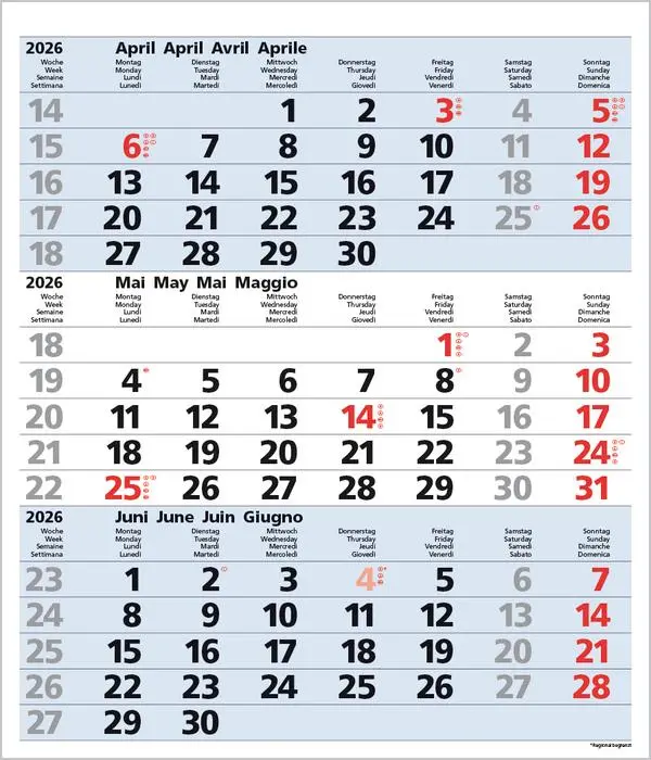 Bild: 9783731885023 | 3-Monats-Planer Comfort Blau 2026 | Verlag Korsch | Kalender | 12 S.