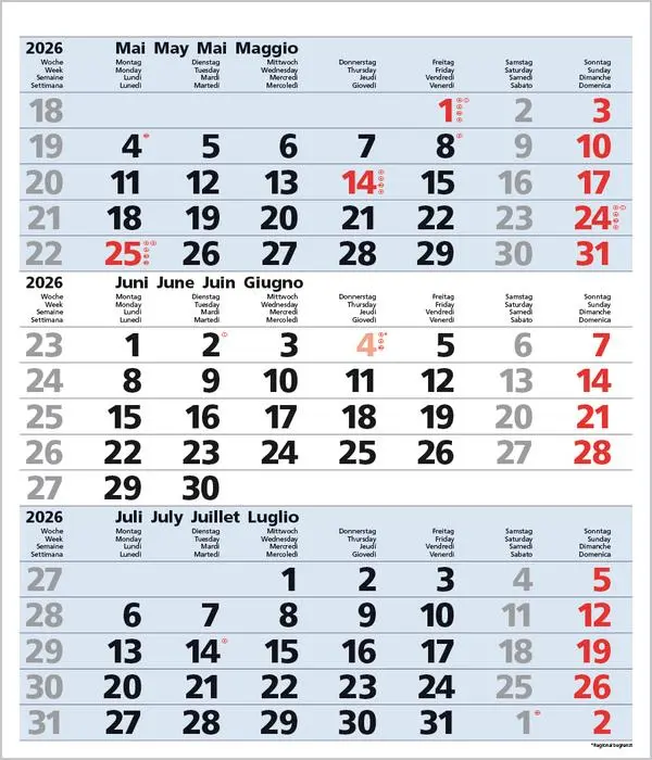 Bild: 9783731885023 | 3-Monats-Planer Comfort Blau 2026 | Verlag Korsch | Kalender | 12 S.