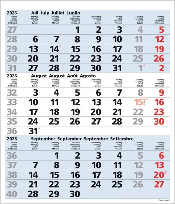 Bild: 9783731885023 | 3-Monats-Planer Comfort Blau 2026 | Verlag Korsch | Kalender | 12 S.