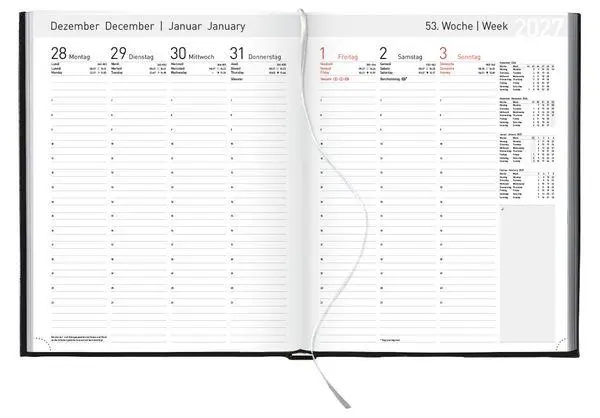 Bild: 9783819305023 | Buchkalender Manager-Timer Balaton schwarz 2027 | Korsch Verlag | Buch