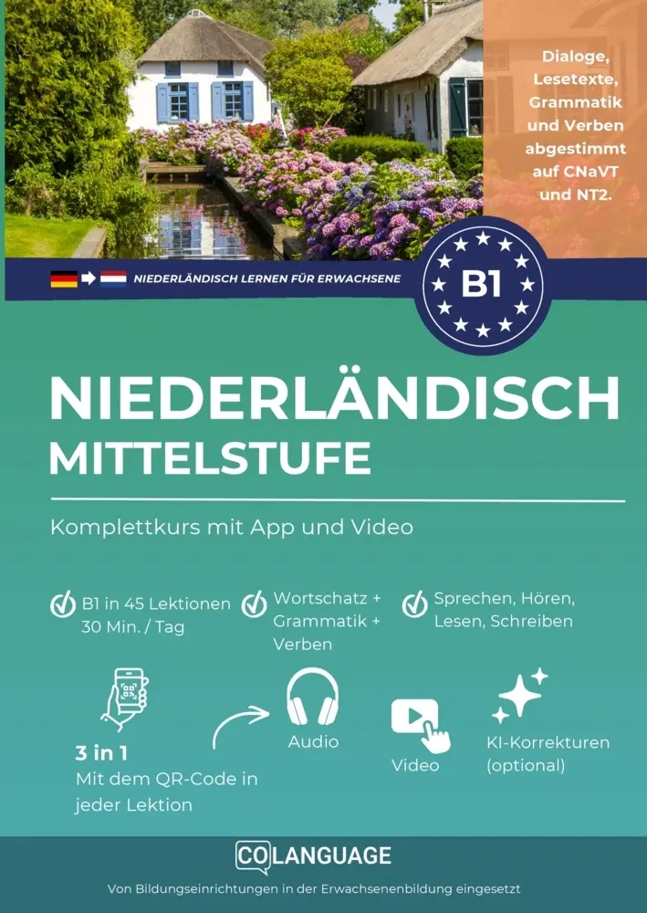 Cover: 9791388475023 | Niederländisch lernen B1 Mittelstufe. Kompletter Kurs mit App und...
