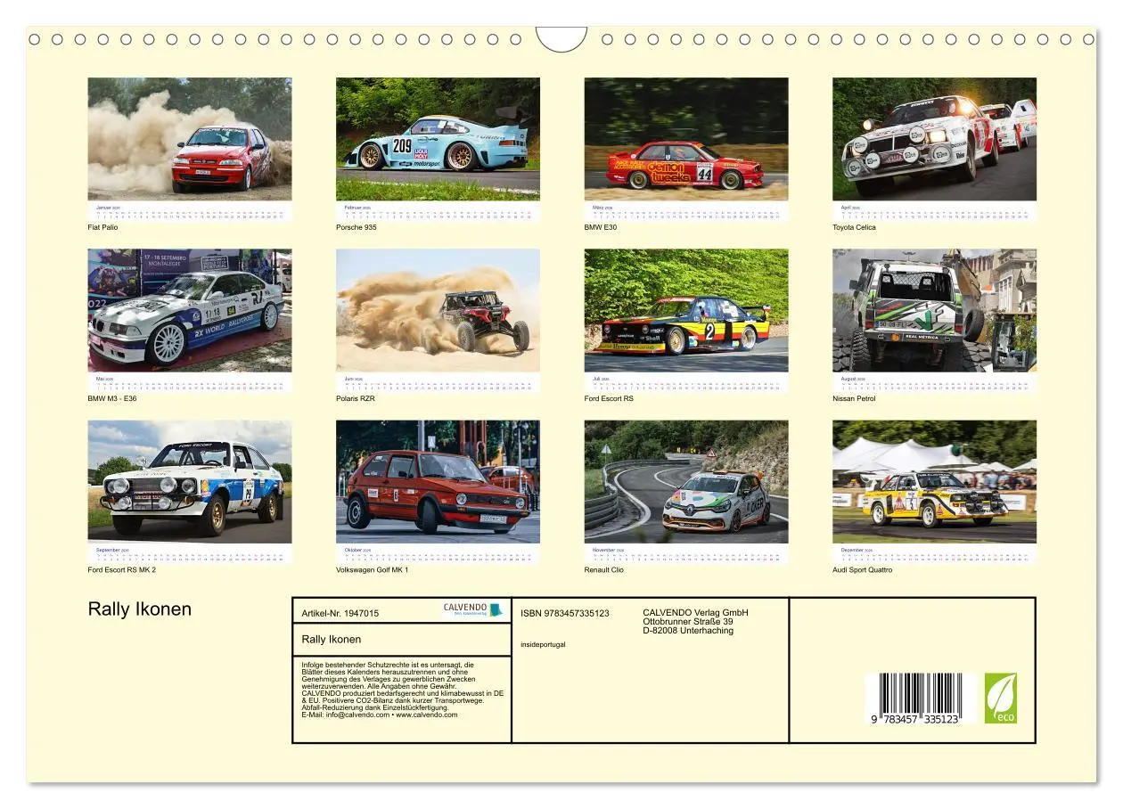 Bild: 9783457335123 | Rally Ikonen (Wandkalender 2026 DIN A3 quer), CALVENDO Monatskalender