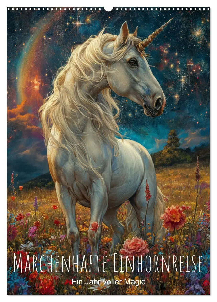 Cover: 9783516285123 | Märchenhafte Einhornreise - Ein Jahr voller Magie (Wandkalender...