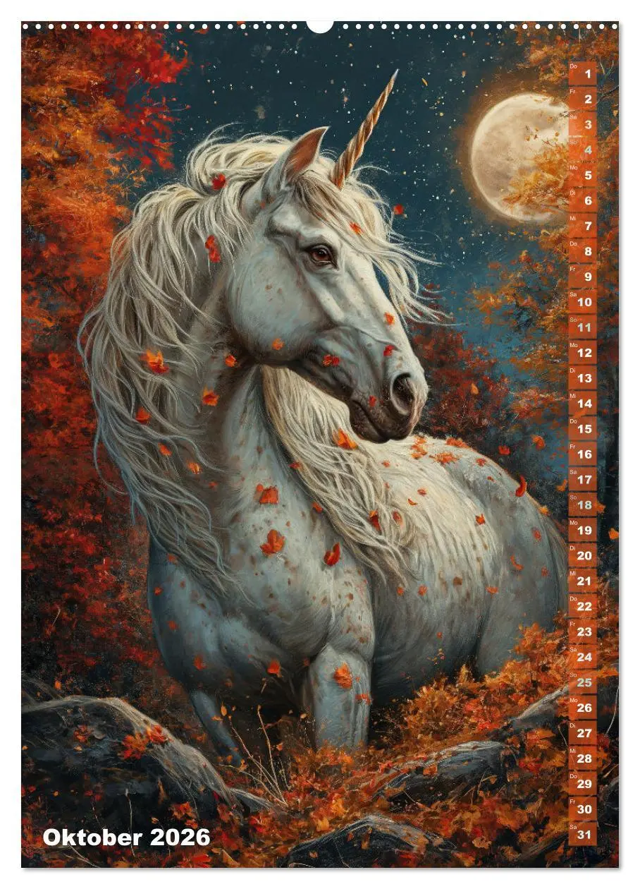 Bild: 9783516285123 | Märchenhafte Einhornreise - Ein Jahr voller Magie (Wandkalender...