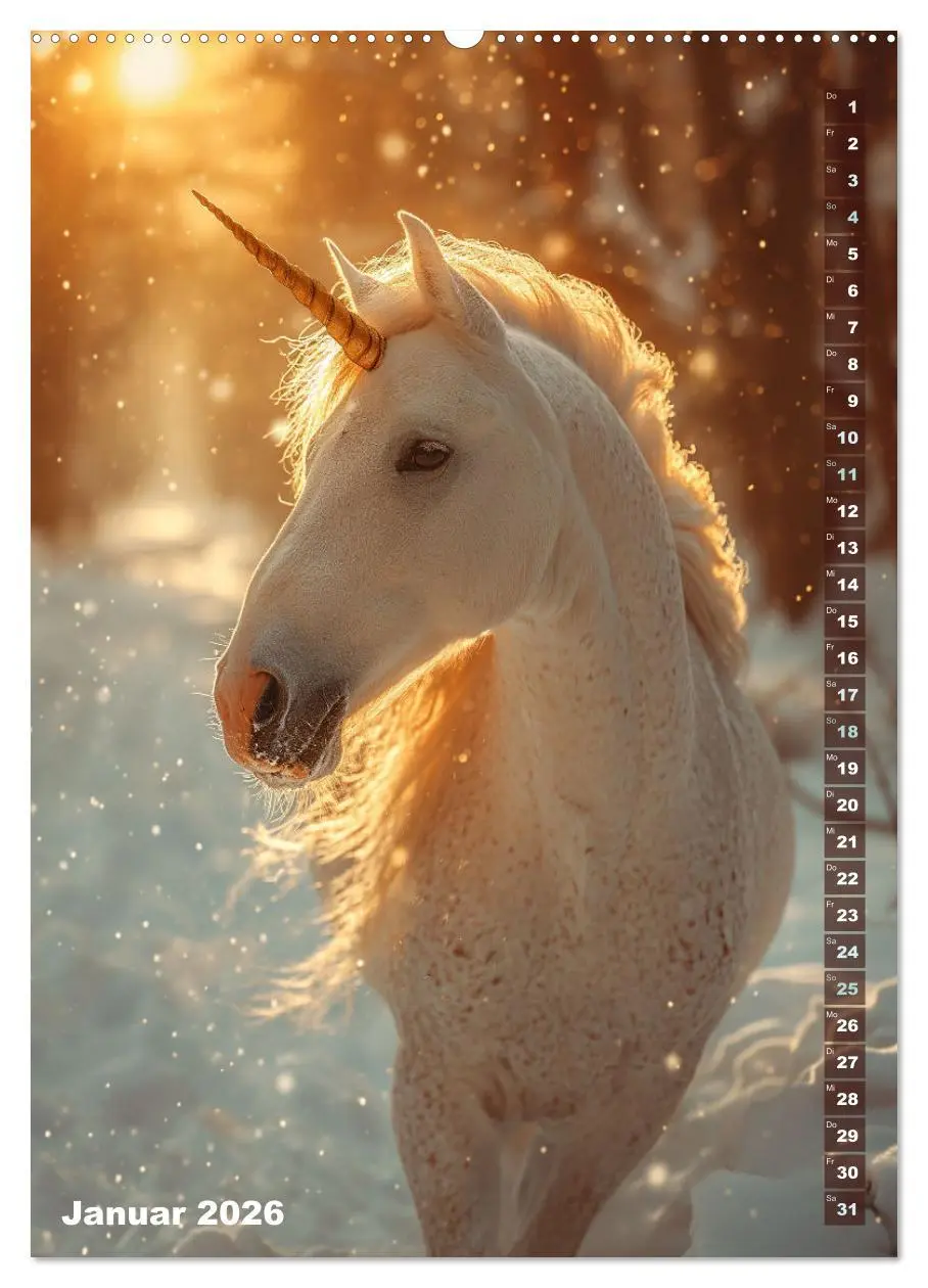 Bild: 9783516285123 | Märchenhafte Einhornreise - Ein Jahr voller Magie (Wandkalender...