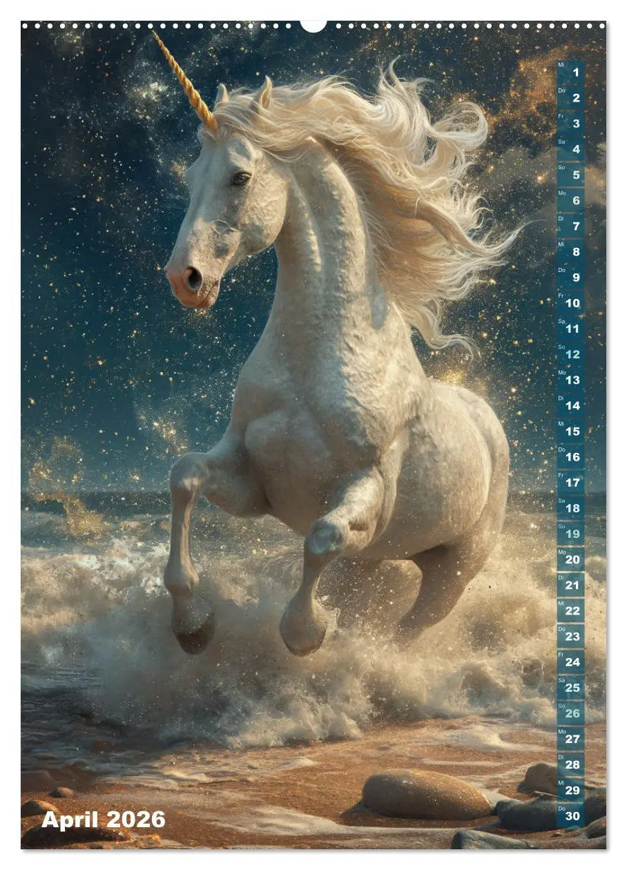 Bild: 9783516285123 | Märchenhafte Einhornreise - Ein Jahr voller Magie (Wandkalender...
