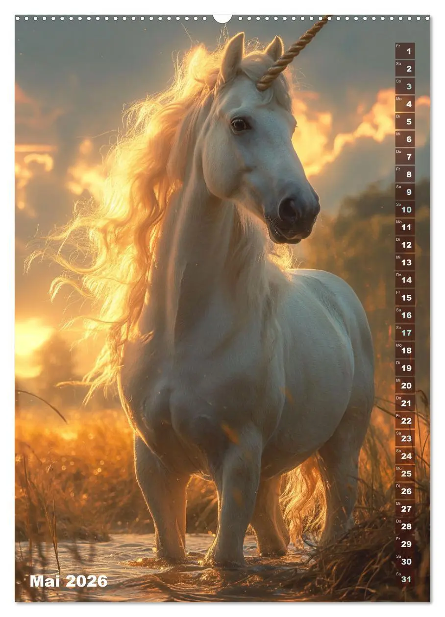 Bild: 9783516285123 | Märchenhafte Einhornreise - Ein Jahr voller Magie (Wandkalender...