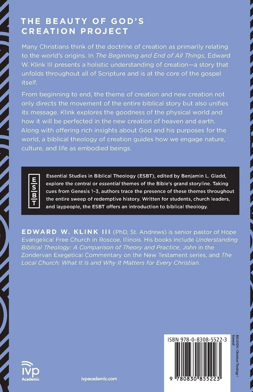 Rückseite: 9780830855223 | The Beginning and End of All Things | Edward W. Klink III | Buch
