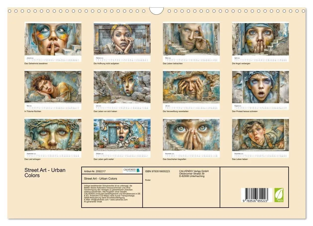 Bild: 9783516655223 | Street Art - Urban Colors (Wandkalender 2026 DIN A3 quer), CALVENDO...