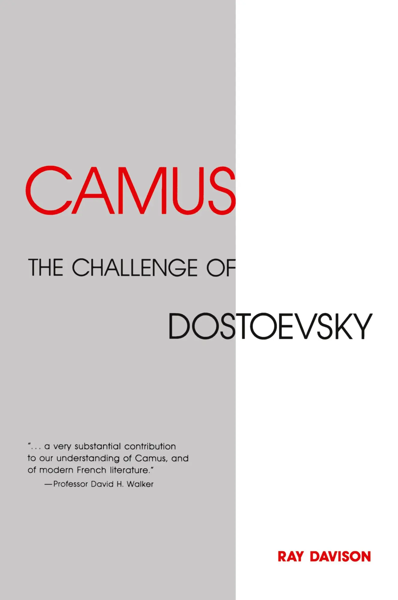 Cover: 9780859895323 | Camus | The Challenge of Dostoevsky | Ray Davison | Taschenbuch | 1997