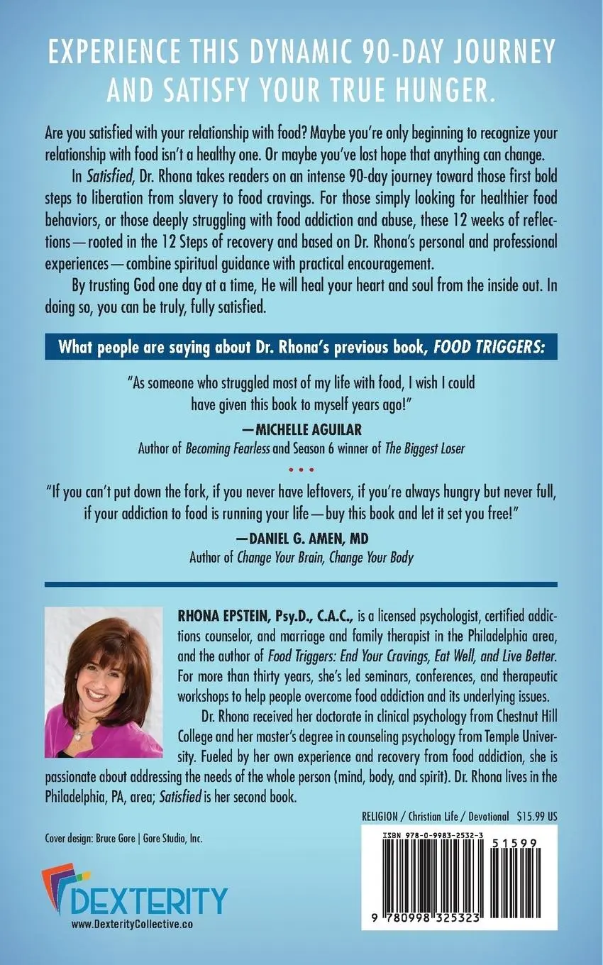 Rückseite: 9780998325323 | Satisfied | A 90-Day Spiritual Journey Toward Food Freedom | Epstein