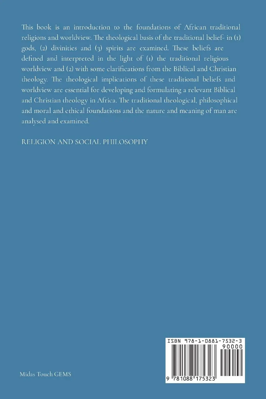 Rückseite: 9781088175323 | FOUNDATIONS OF AFRICAN TRADITIONAL RELIGION AND WORLDVIEW Revised...