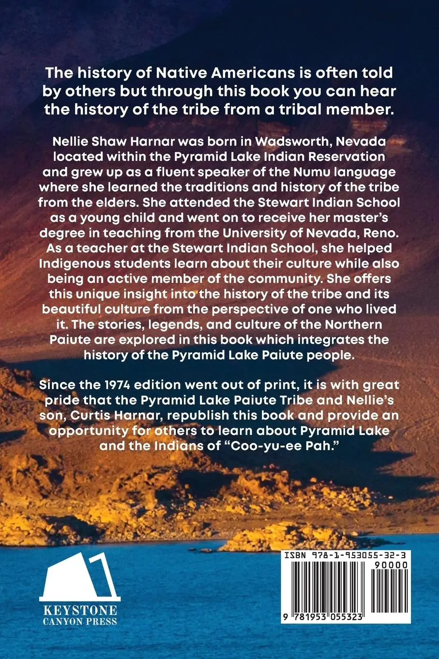 Rückseite: 9781953055323 | Indians of Coo-Yu-Ee Pah (Pyramid Lake) | Nellie Shaw Harnar | Buch