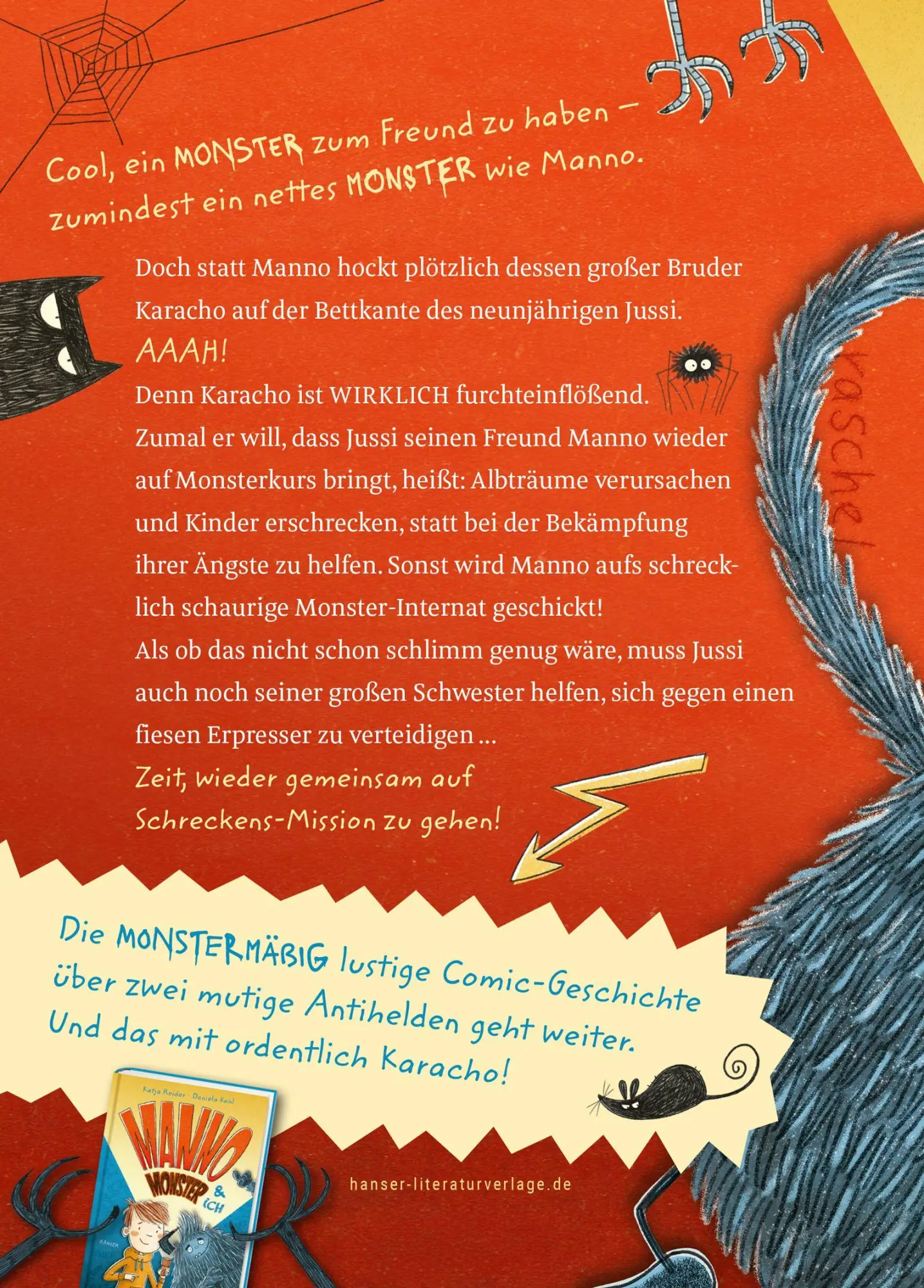 Bild: 9783446285323 | Manno Monster, Karacho und ich | Katja Reider | Buch | 160 S. | 2026