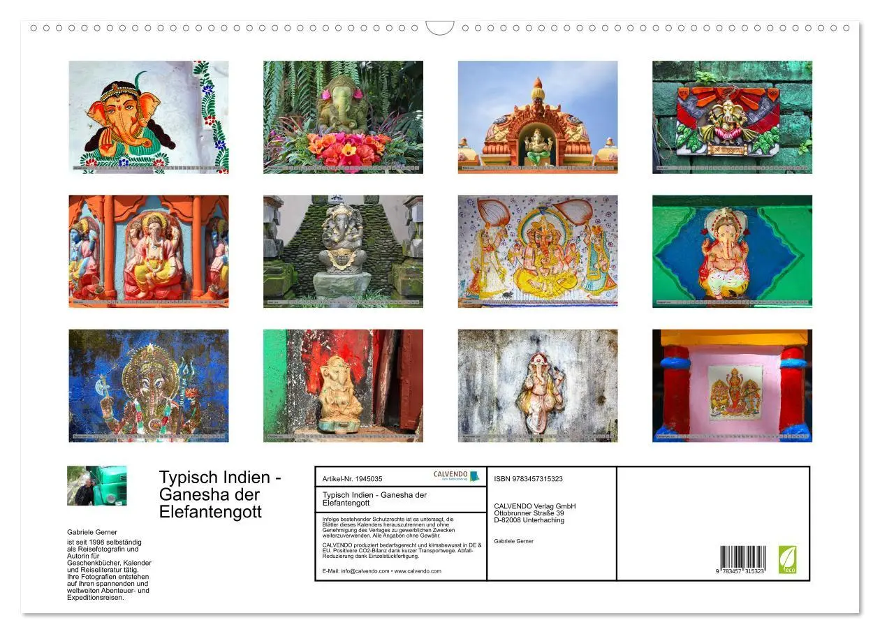 Bild: 9783457315323 | Typisch Indien - Ganesha der Elefantengott (Wandkalender 2026 DIN...