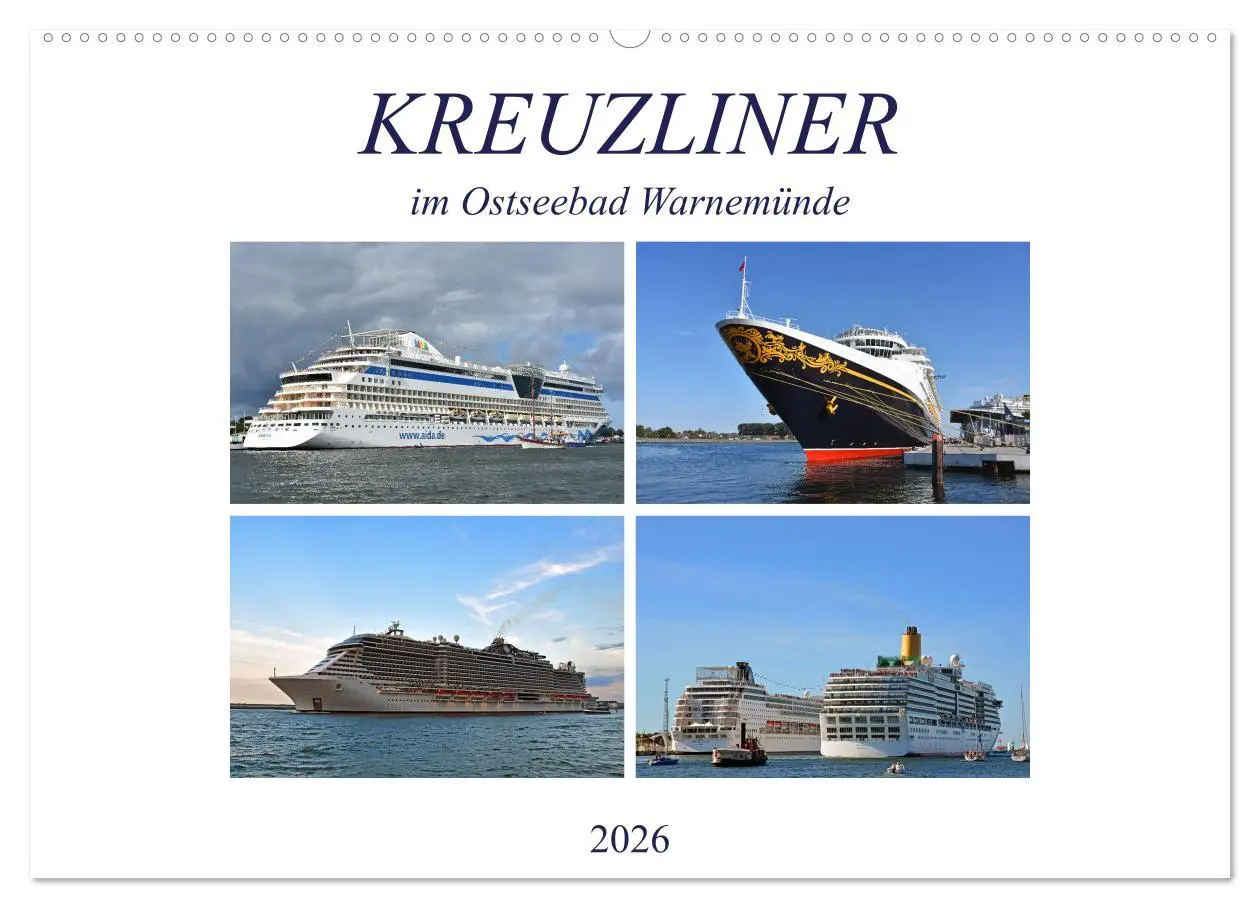 Cover: 9783457625323 | KREUZLINER im Ostseebad Warnemünde (Wandkalender 2026 DIN A2 quer),...
